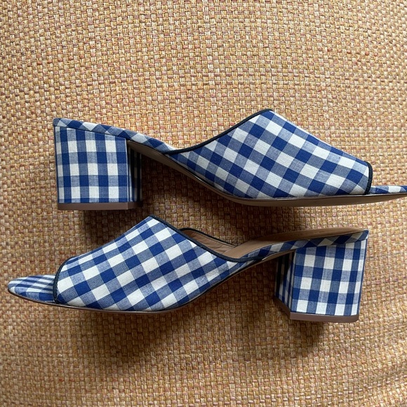 NWOB J. Crew gingham heeled mules - Picture 2 of 7